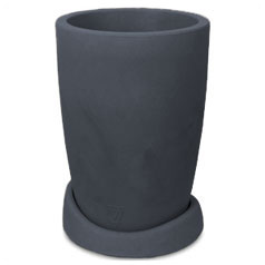 Vaso redondo rotomoldado - Antracite